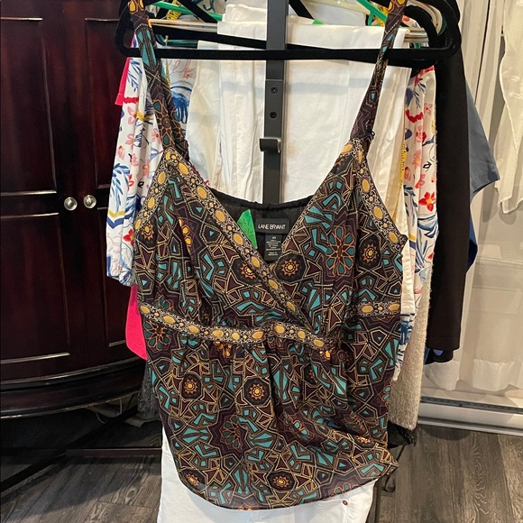 lane Brant Tops - 24” ptp Women's Geometric Print Top - Multicolor